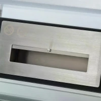 HOMCOM Portable Tabletop Ventless Ethanol Fireplace Indoor Outdoor Fire Pit, 18.5"x 7.75" (47cmx20cm), Silver and Black(m-6)