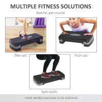 HOMCOM 2 Level Aerobic Stepper Adjustable Yoga Step Exercise Fitness Home Gym(m-9)
