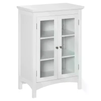 HOMCOM  Kitchen Sideboard Storage Cabinet with Glass Door and Adjustable Shelf for ,Diningroom,Living Room(m-4)