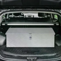 HOMCOM Aluminum Toolbox Truck Storage Box Trailer for Camper RV Vehicle Utility Tool w/Lock and 2 Keys(m-6)