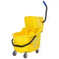 HOMCOM Home Janitorial Cleaning Floor Bucket with 34 Quart Capacity and Metal Handle(m-4)