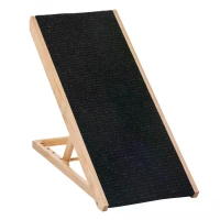 PawHut Pet Ramp Foldable Height Adjustable Bed Steps for Dogs & Cats with Non-slip Carpet(m-4)