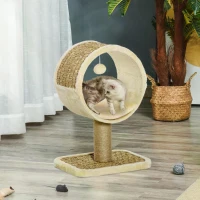PawHut Cat tree Tower Climbing Activity Center Kitten Furniture w/ Scratching Post Toy(m-7)