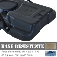 HOMCOM  Tabela de basquetebol dobrável e ajustável em altura 150-210 cm branco preto e vermelho(m-6)