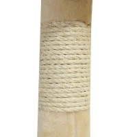 PawHut Árvore Arranhador para Gatos com 4 Níveis Poste de Sisal Caverna Plataformas e Brinquedos Divertidos 75x40x112 cm Bege(m-10)