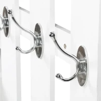 HOMCOM Móvel Cabide de Entrada de 3 Peças Armário de Entrada com Cabide Espelho Sapateira e Gaveta 90x10x102 cm Branco(m-10)