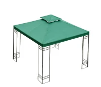 Outsunny Toldo de Substituição 3x3m para Pérgolas Toldo de Substituição de Pérgolas de Jardim Verde(m-11)