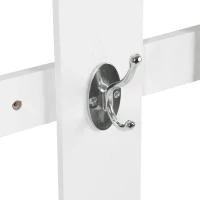 HOMCOM Móvel Cabide de Entrada de 3 Peças Armário de Entrada com Cabide Espelho Sapateira e Gaveta 90x10x102 cm Branco(m-11)