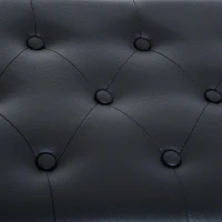 HOMCOM Banco de Piano Banco para Piano com Espaço de Armazenamento Assento de Couro Sintético Acolchoado76x36x50cm Preto(m-10)