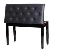 HOMCOM Banco de Piano Banco para Piano com Espaço de Armazenamento Assento de Couro Sintético Acolchoado76x36x50cm Preto(m-12)