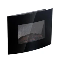 HOMCOM Lareira Eléctrica  de Parede 900W/1800W - 65x11,4x52 cm(m-10)