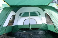 Outsunny Tenda de Campismo Familiar para 8-10 Pessoas Portatil com Porta Janelas e Bolsa de Transporte 430x300x200 cm Verde(m-6)