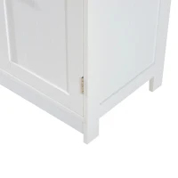 HOMCOM Móvel para Lavatório Pousar Armário Casa de Banho de Armazenamento com 2 Portas e Prateleira Interior Ajustável Moderno 60x30x60 cm Branco(m-12)