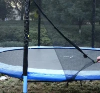 HOMCOM Cama Elástica Ø244cm com Rede de Segurança Conjunto de trampolim para Jardim Carga máx. 100kg Azul e Preto(m-5)