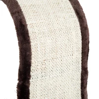 PawHut Arranhador para Gatos Centro de Atividades com Poste de Sisal Rampa e Brinquedo Suspenso 35x30x39 cm Marrom e Bege(m-9)