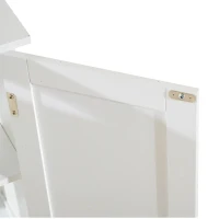 HOMCOM Móvel para Lavatório Pousar Armário Casa de Banho de Armazenamento com 2 Portas e Prateleira Interior Ajustável Moderno 60x30x60 cm Branco(m-11)