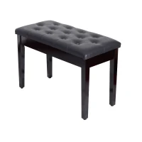 HOMCOM Banco de Piano Banco para Piano com Espaço de Armazenamento Assento de Couro Sintético Acolchoado76x36x50cm Preto(m-1)