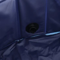 PawHut Piscina Dobrável para Cães Ø100x30 cm Banheira Portátil para Animais de Estimação Antiderrapante PVC Multiusos Cor Azul(m-9)