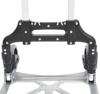 HOMCOM Carrinho de mão dobrável de alumínio Altura ajustável de 3 níveis Fácil transporte Carga 70 kg 41x38,5x100 cm Preto e cinza(m-9)