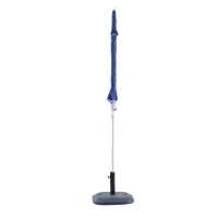 Outsunny Chapéu de Sol de Praia com Painéis Laterais Tipo Tenda Chapéu de Sol para Praia com Proteção UV50 Φ210x222cm Azul(m-10)