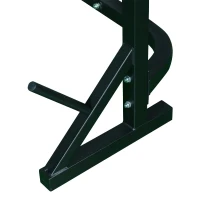 HOMCOM Banco de Musculação Multifuncional com Altura Ajustável de 3 Níveis para Treino de Corpo Inteiro 175x98x130 cm Preto(m-6)
