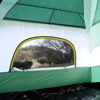 Outsunny Tenda de Campismo Familiar para 8-10 Pessoas Portatil com Porta Janelas e Bolsa de Transporte 430x300x200 cm Verde(m-10)