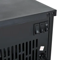 HOMCOM Lareira Elétrica com Efeito de Chama Realista Potência Ajustável 600W/1200W para Ambientes entre 13-18㎡ 34x17x31cm Preto(m-8)