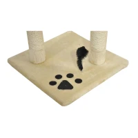PawHut Árvore Arranhador para Gatos com 4 Níveis Poste de Sisal Caverna Plataformas e Brinquedos Divertidos 75x40x112 cm Bege(m-12)