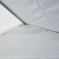 Outsunny Tenda para Festas 8x4m Tenda de Jardim com 4 Paredes Laterais 8 Janelas para Festas Eventos Casamento Aço PE Branco(m-11)