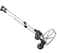 HOMCOM Carrinho de mão dobrável de alumínio Altura ajustável de 3 níveis Fácil transporte Carga 70 kg 41x38,5x100 cm Preto e cinza(m-1)