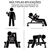 HOMCOM Jogo de 8 Halteres Hexagonais 4 Pares 4kg 3kg 2kg 1kg com Revestimento Pesos para Exercícios em Casa Academia Aço Multicolor(m-6)