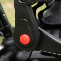 HOMCOM Triciclo Infantil 4 em 1 Bicicleta para Crianças 1-5 Anos com Assento Giratório Capô Ajustável Guidão de Empurre e Apoio para os Pés Dobrável 111,5x52x98cm Preto(m-11)