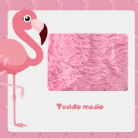 HOMCOM Cavalo de balanço modelo flamingo com cinto de segurança  de pelúcia para crianças acima de 18 meses 60x33x52cm(m-4)