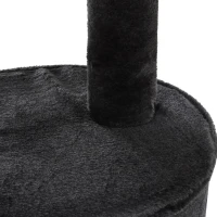 PawHut Árvore arranhador para Gatos com Altura Ajustável Plataformas Múltiplas Caverna Cestas e Escadas em Sisal Natural e Pelúcia 60x45x240-260 cm Cinza Escuro(m-11)