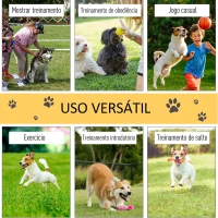 PawHut Conjunto de treinamento para cães com 4 obstáculos ajustáveis ​​com bolsa amarela(m-8)