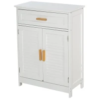 Kleankin Armário de banheiro com gaveta Prateleira Ajustável 59x29x80 Branco(m-1)