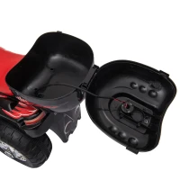 HOMCOM Mota Elétrica para Crianças de 18-36 Meses Motocicleta Infantil com 3 Rodas e Bateria 6V com Música Buzina Farol Baú 80x35x52cm Preto(m-10)