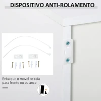 HOMCOM Aparador Auxiliar com 2 Portas 2 Gavetas e Prateleira Ajustável Abertura a Pressão Móvel Organizador de Armazenamento para Dormitório Sala de Estar 79x36x74cm Cinza(m-7)