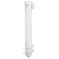 Outsunny Ponta para Chapéu de Sol Universal com Ajuste Proteção Contra o Vento Apto para Mastros entre Ø22-38mm 37x24cm Branco(m-4)