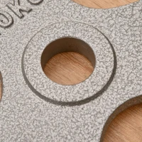 HOMCOM Conjunto de 6 Discos de Peso 35kg Discos Olimpicos com Orifício Central de Ø5,4cm para Treinamento em Casa Academia Prata(m-8)
