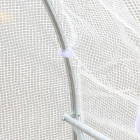 Outsunny Estufa Tipo Túnel 595x300x200cm Estufa de Jardim Grande com 12 Janelas e Porta Enrolável com Zíper para Cultivo de Plantas Branco(m-9)