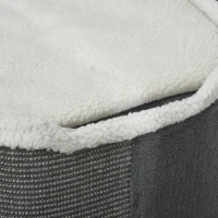 PawHut Arranhador em Forma de Cilindro para Gatos com 3 Cavernas de Sisal e Pelúcia Plataforma de Velo 40x40x74cm Cinza(m-7)