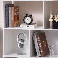 HOMCOM Estante de 4 níveis com 10 compartimentos Prateleiras de armazenamento multiuso 100x23,8x140 cm Branco(m-8)