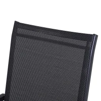 Outsunny Conjunto de 2 cadeiras dobráveis para exterior com apoio de braços Cadeiras para varanda Jardim Terraço 58x64x94 cm Preto Carga 100kg(m-11)