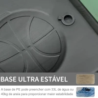 HOMCOM Tabela de Basquetebol Ajustável de 160-210cm Aro de Basquetebol com Suporte de Aço Base Recarregável 2 Rodas para Crianças e Adultos 75x83x261cm Vermelho e Preto(m-7)