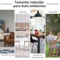 HOMCOM Carrinho de cozinha de 4 niveis com bandeja removível 40x30x76 cm Branco(m-7)