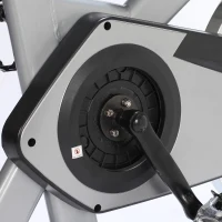 HOMCOM Bicicleta Estática de Exercícios com Guidão Assento e Resistência Ajustáveis com Tela LCD e Pulsômetro para Exercícios em Casa Carga 110 kg 96x50x107cm Prata(m-8)