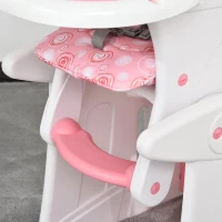 HOMCOM Cadeira para bebês acima de 6 meses 3 posições ajustáveis Acolchoado 57×59×105cm Rosa(m-12)