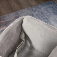 HOMCOM Cavalo Baloiço para Bebés com Forma de Cisnei com Sons Apoio para os Pés e Cinto de Segurança 60x33x59 cm Branco e Cinza(m-11)