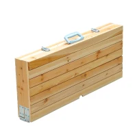 Outsunny Mesa Campismo Dobrável com 4 Assentos e Orifício para Chapéu de Sol Estrutura de Aluminio 138x85x68 cm Madeira(m-8)